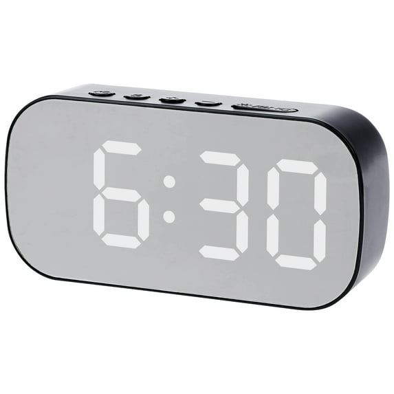 Unique Bargains Small Mirror Loud Alarm Clock with Large Numbers 5.1" x 1.4" x 2.6"