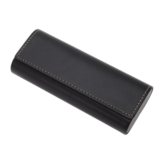 Unique Bargains Oval Eyeglasses Case Portable Eyeglasses Storage 6.3"x2.56"x1.38" Black