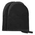 thumbnail image 1 of Unique Bargains Oven Mitts Heat Resistant Cooking Gloves Black 7.9x5.7inch, 1 of 6
