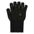 thumbnail image 1 of Unique Bargains Oven Mitts Heat-Resistant Cooking Gloves Black Fire 12.6x5inch, 1 of 6