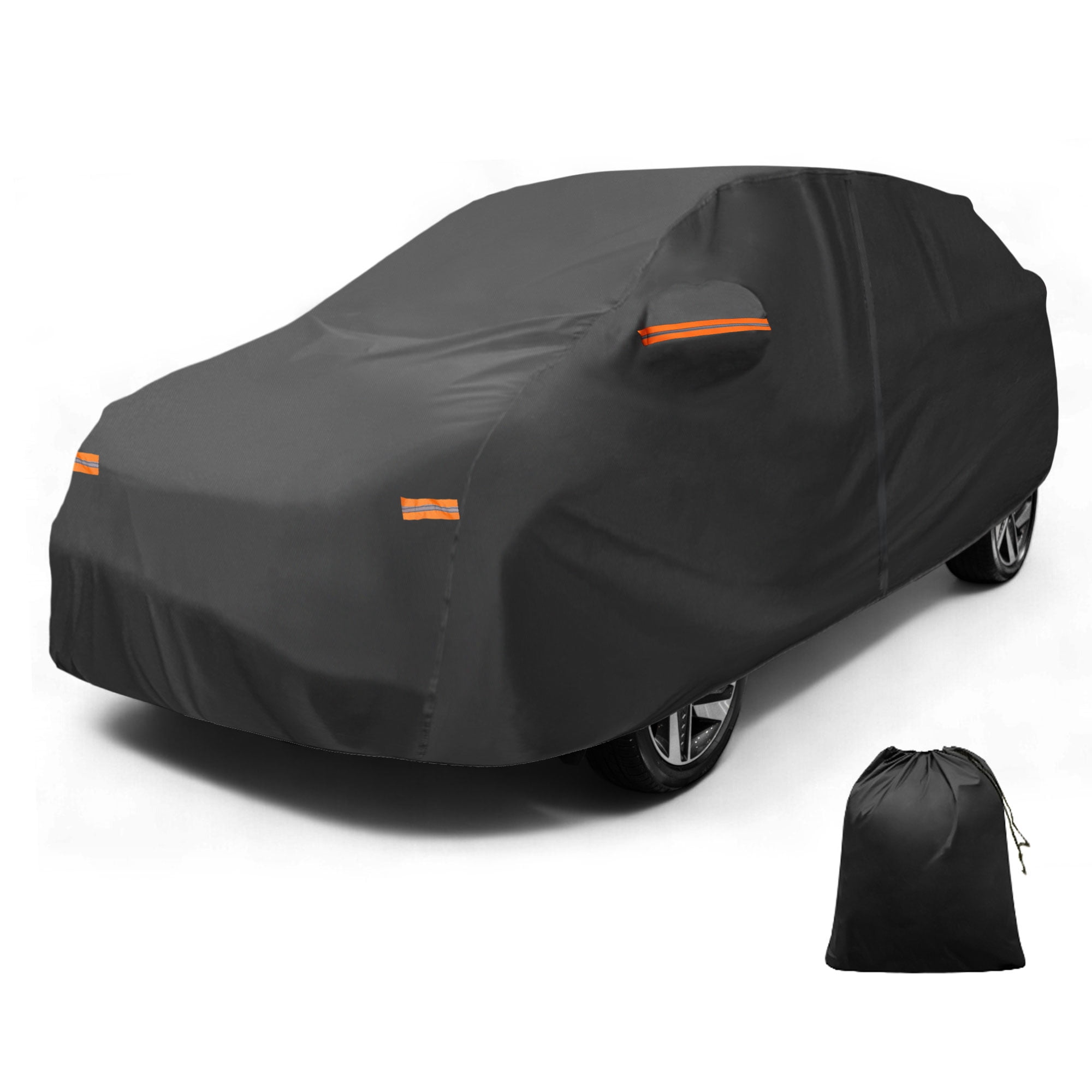 Unique Bargains Car Cover 210D-PU Oxford Outdoor Full Car Cover Waterproof Windproof Black for Hyundai Nexo
