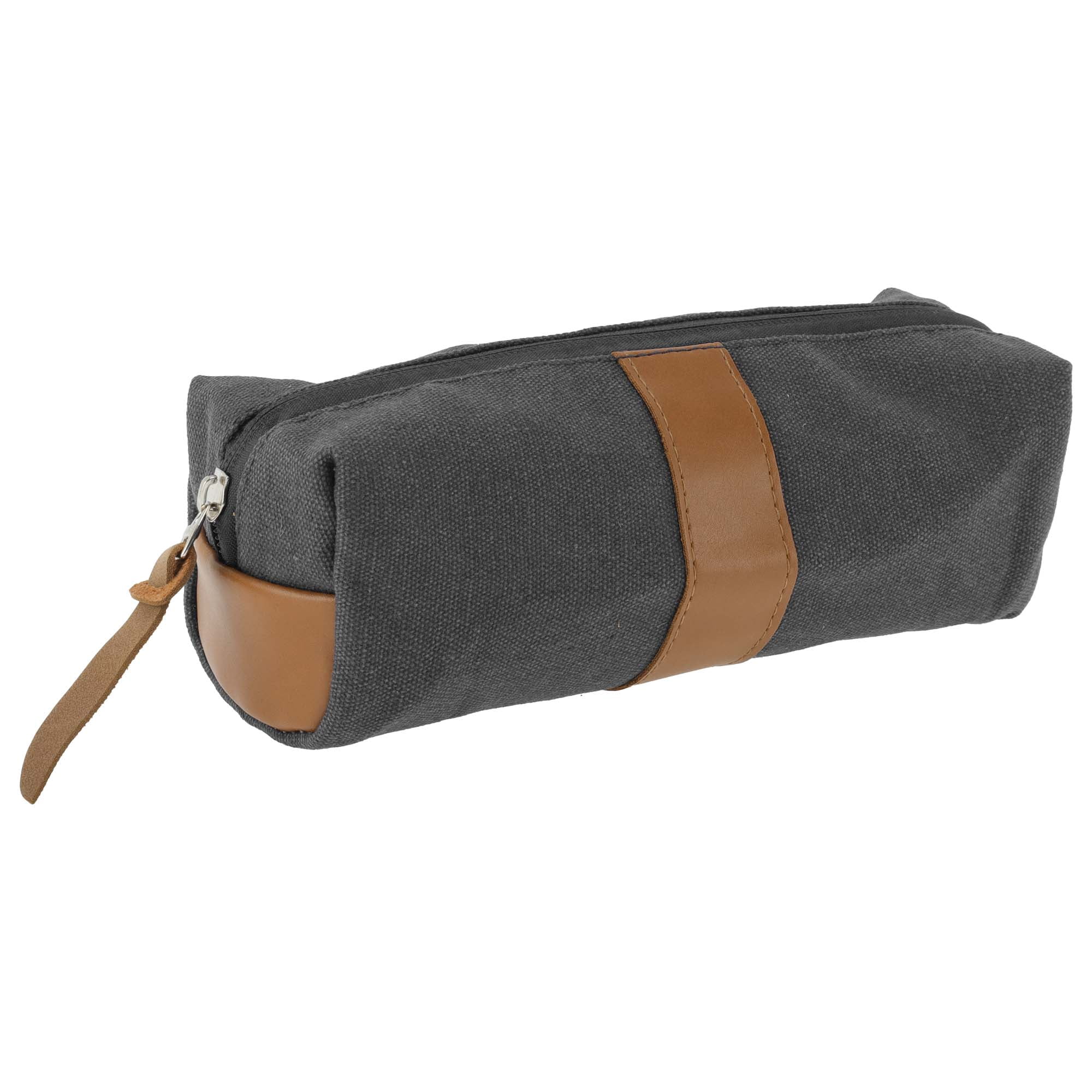 Unique Bargains Oxford Patchwork Style Aesthetic Pen Bag Organizer Gray