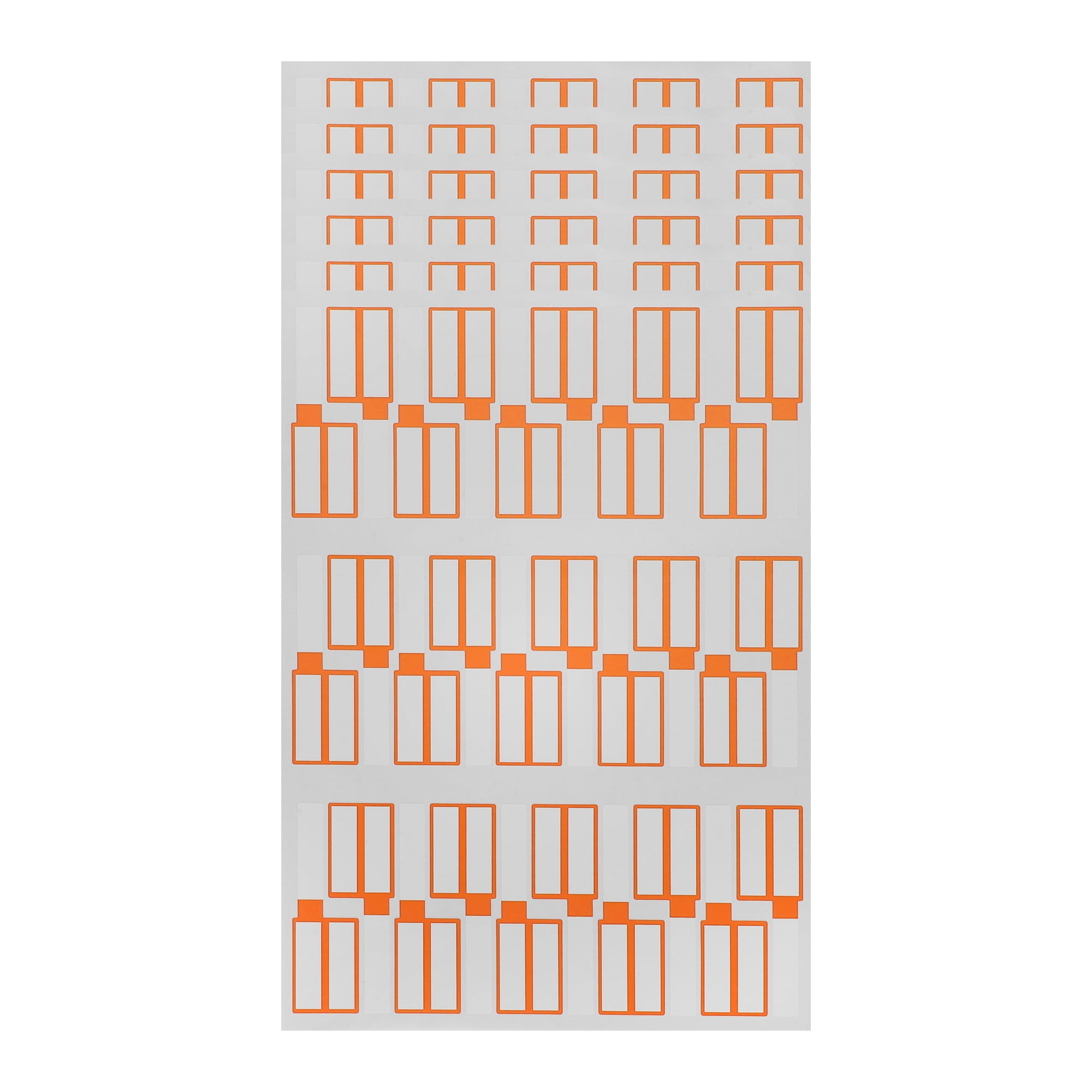 Unique Bargains P-Type Handwritten New Model Gift Stickers 3.31"x1.02" 6 Pcs Orange