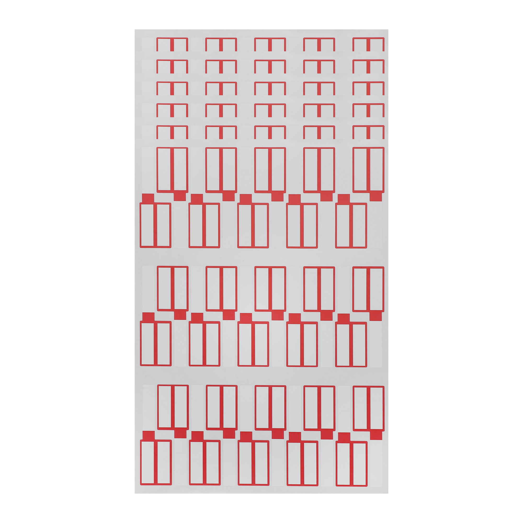 Unique Bargains P-Type Handwritten New Model Gift Stickers 3.31"x1.02" 6 Pcs Red