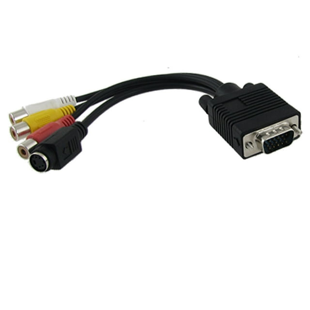 Unique Bargains PC VGA SVGA to SVideo 3 RCA AV TV Cable Converter 7 7/