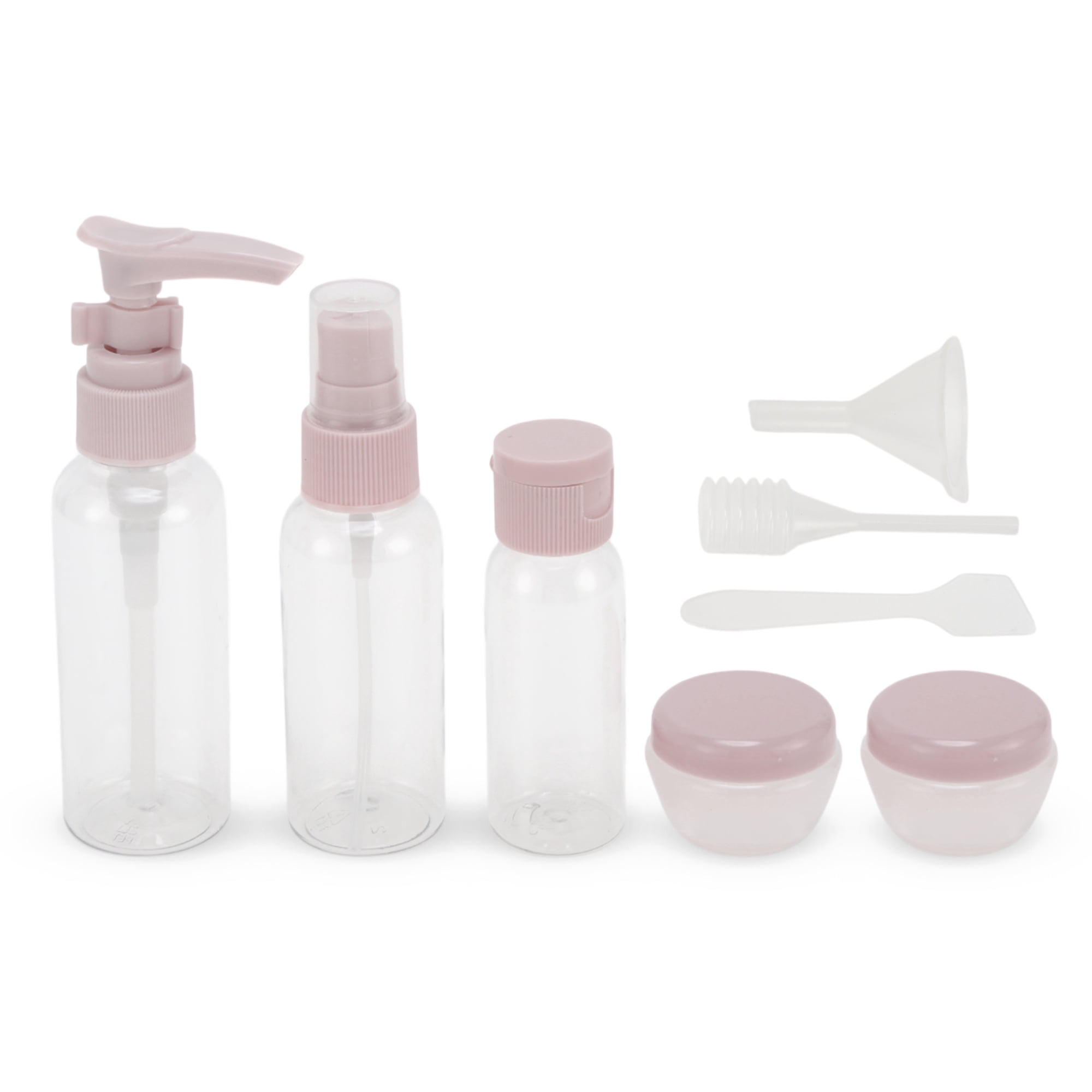 Unique Bargains PE Travel Container Set 8Pcs Pink