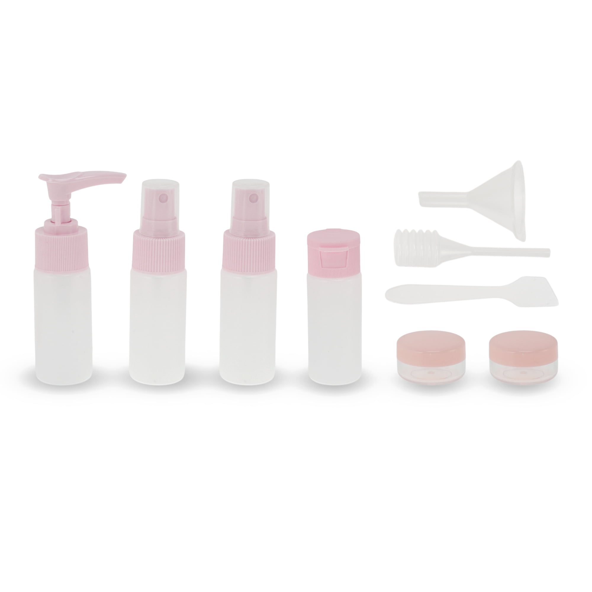 Unique Bargains PE Travel Containers Set 9Pcs Pink