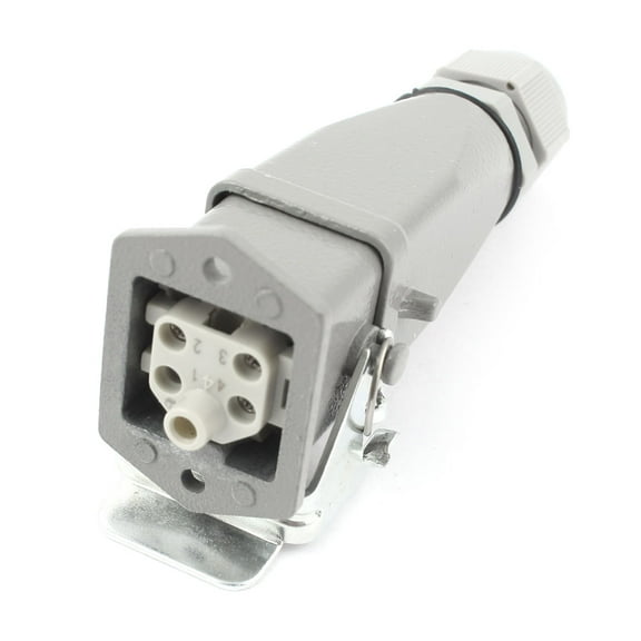 Unique Bargains PG11 HDC-HA 4+PE 5 Pin Waterproof Rectangular Industrial Connector AC 230/400V