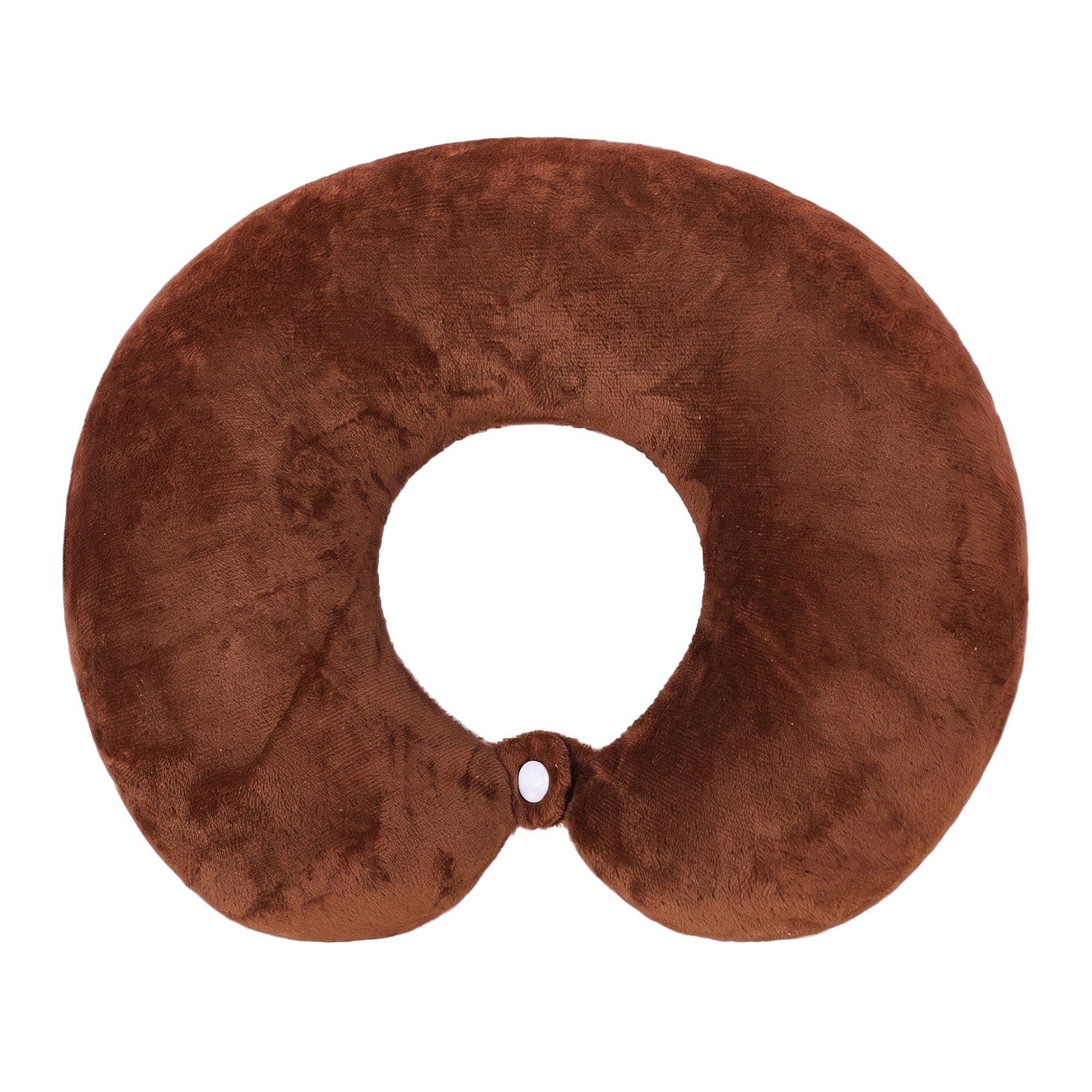 Unique Bargains PP Cotton Travel U Shape Neck Pillow for Office Naps Brown 11"x11"