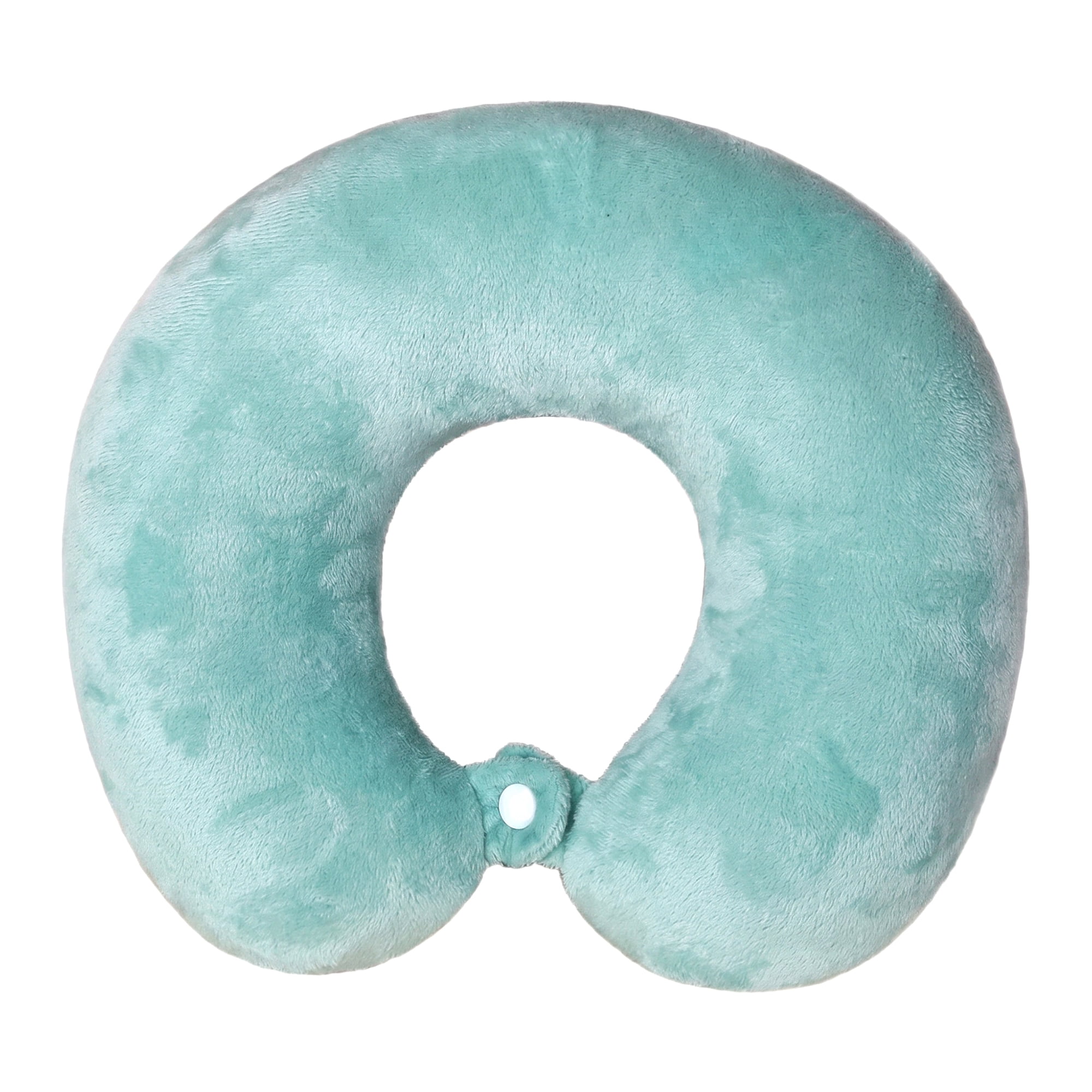 Unique Bargains PP Cotton Travel U Shape Neck Pillow for Office Naps Green 11"x11"
