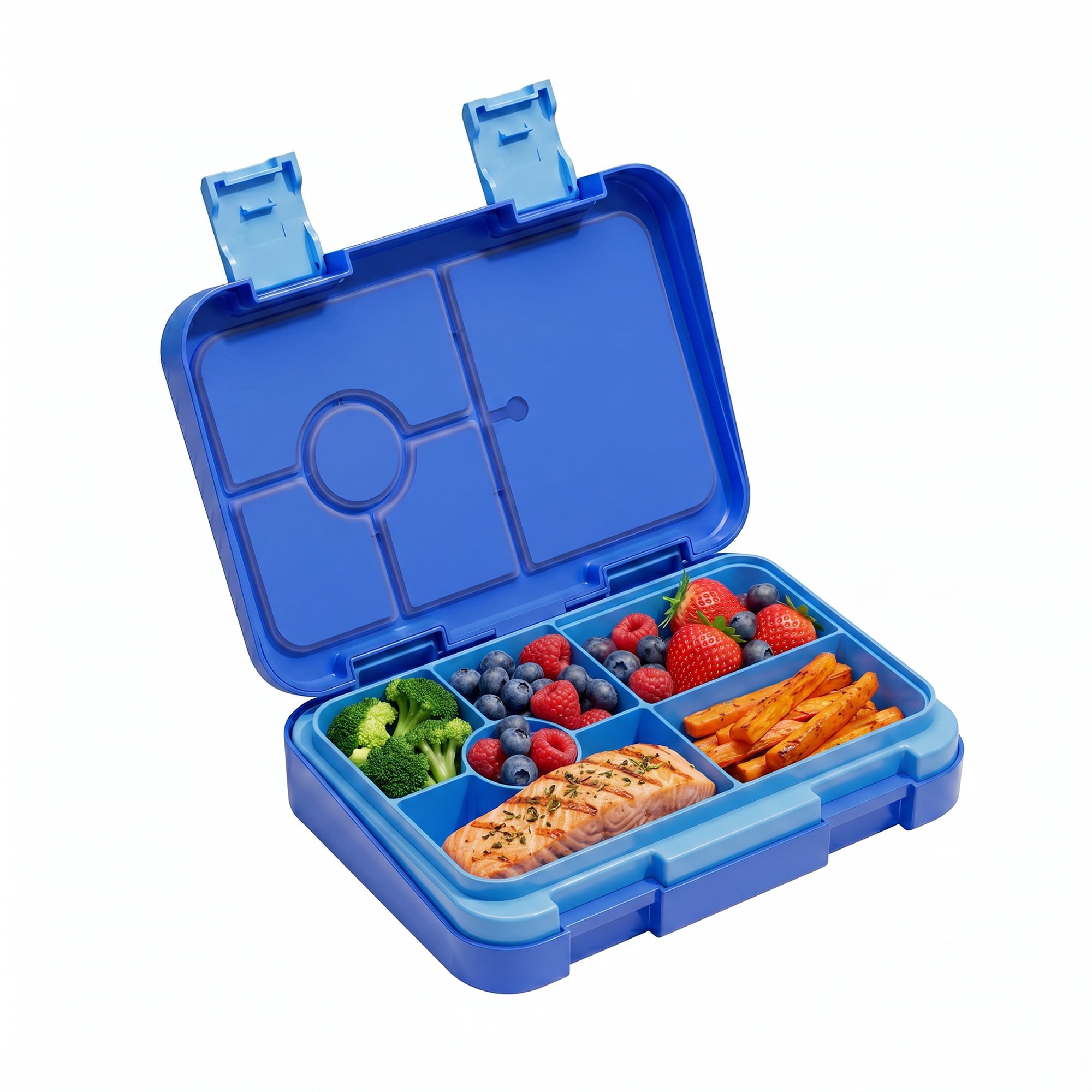 Unique Bargains PP Material Heat Resistant Meal Lunch Bento Box Blue