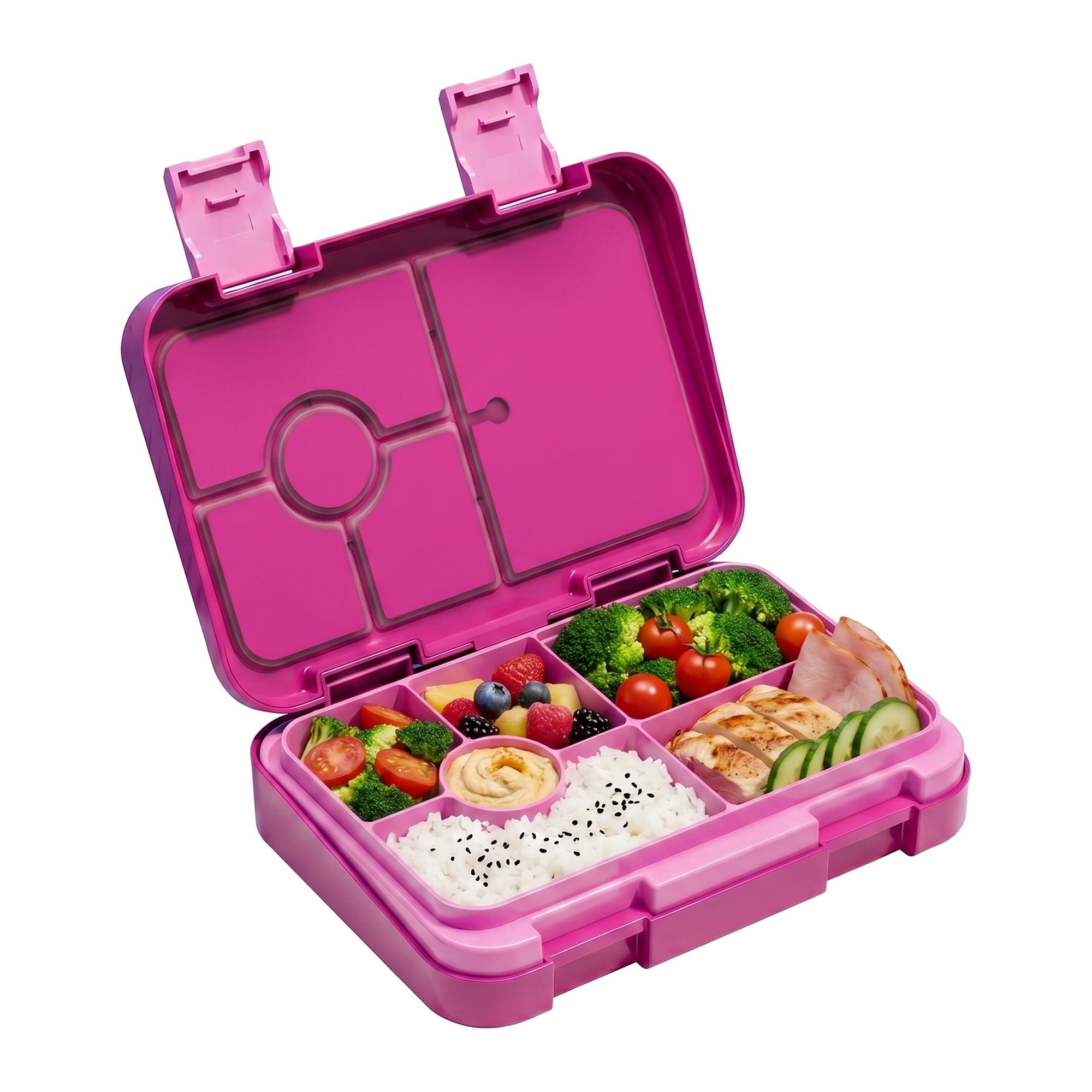 Unique Bargains PP Material Heat Resistant Meal Lunch Bento Box Rose Pink