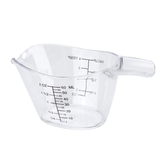Unique Bargains PS Material Measuring Cup for Kitchen Tasks Clear 60ml 2Pcs