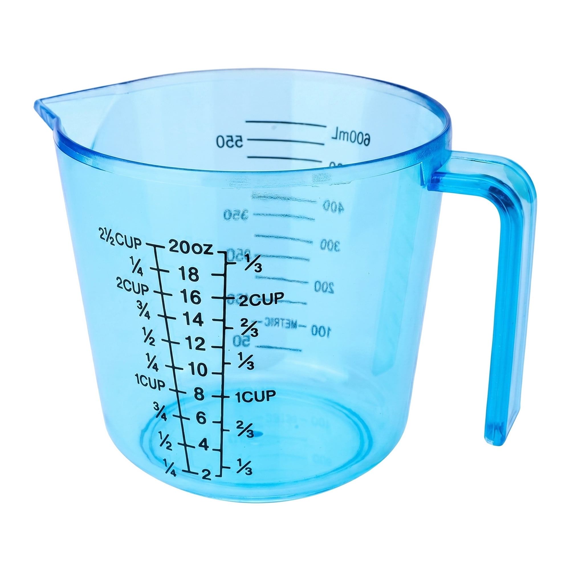 Unique Bargains PS Material Measuring Cup for Measuring Oil Water Milk Blue 600ml