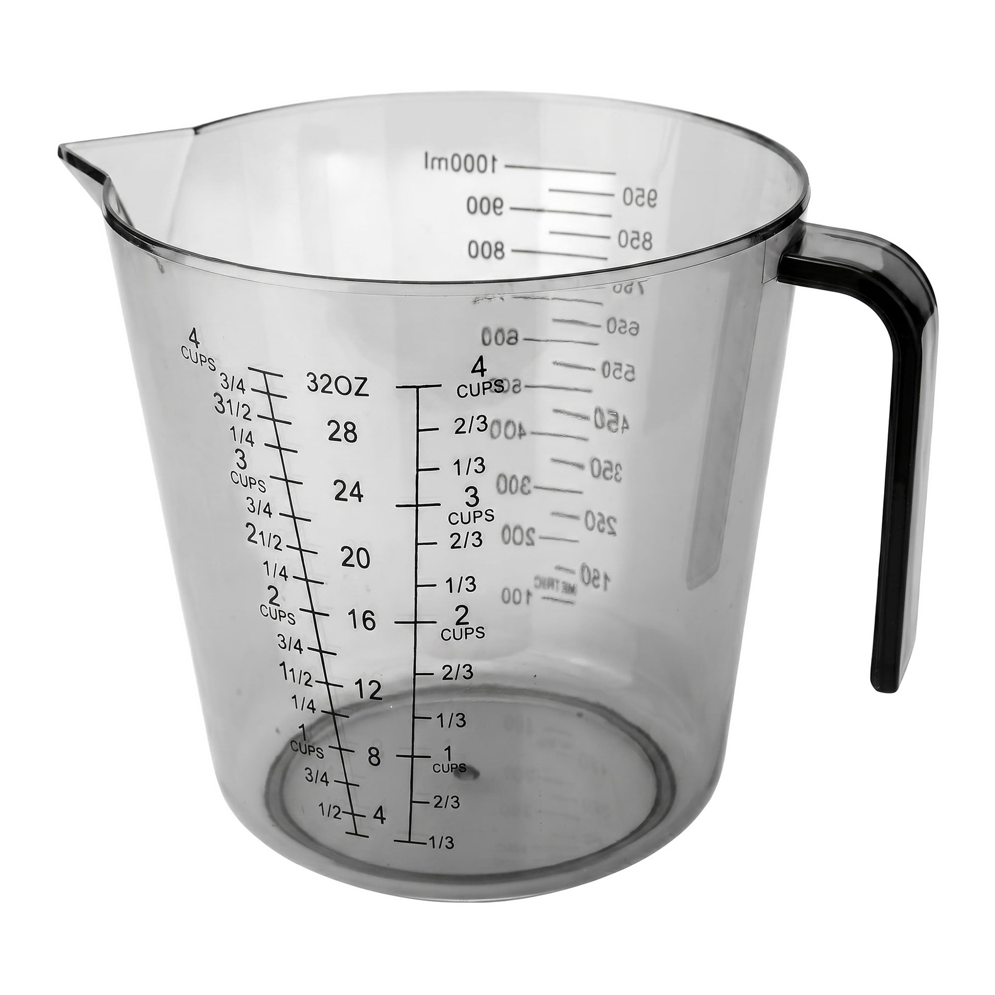 Unique Bargains PS Material Measuring Cup for Measuring Oil Water Milk Gray 1000ml