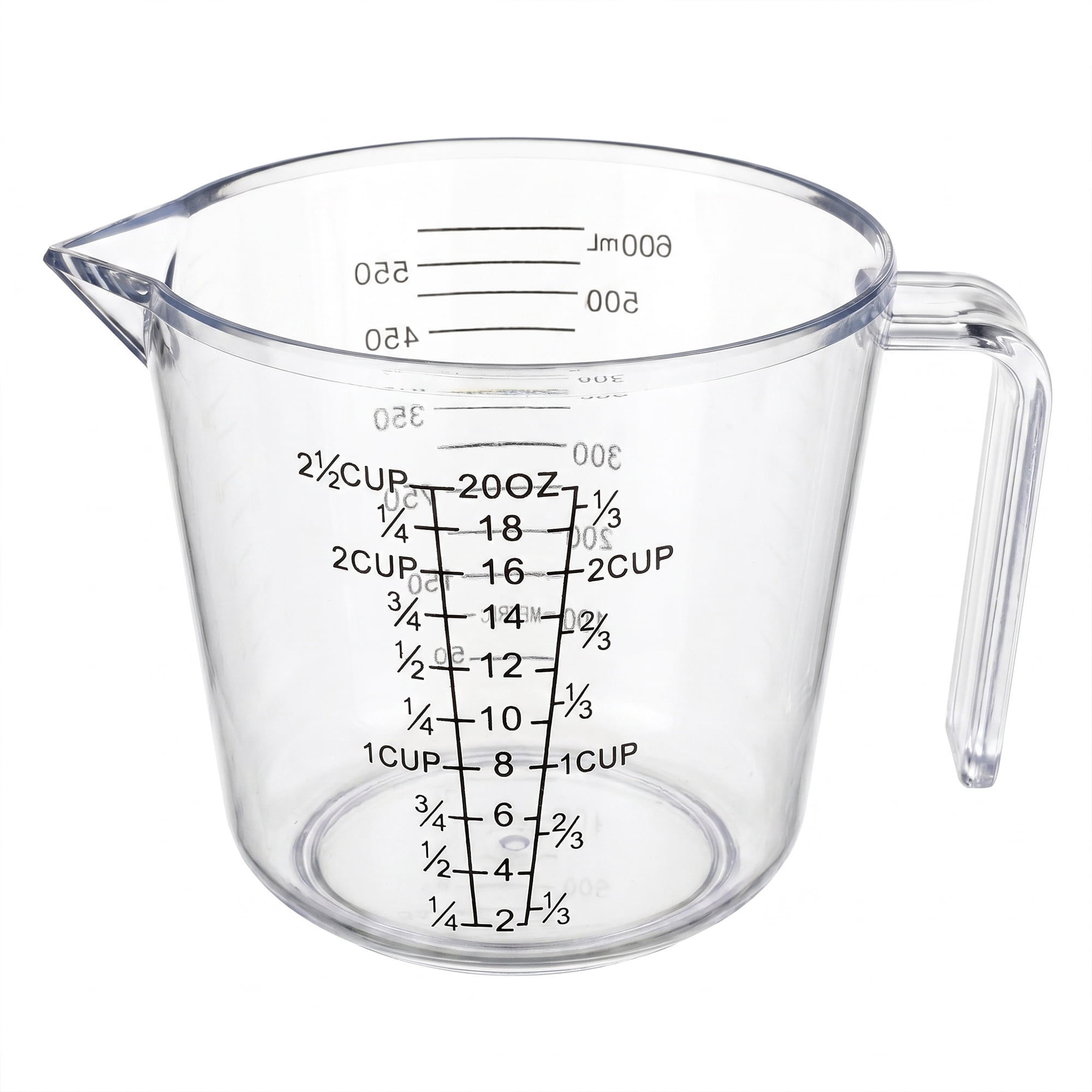 Unique Bargains PS Material Measuring Cup with Clear Marks for Measurement Clear 600ml