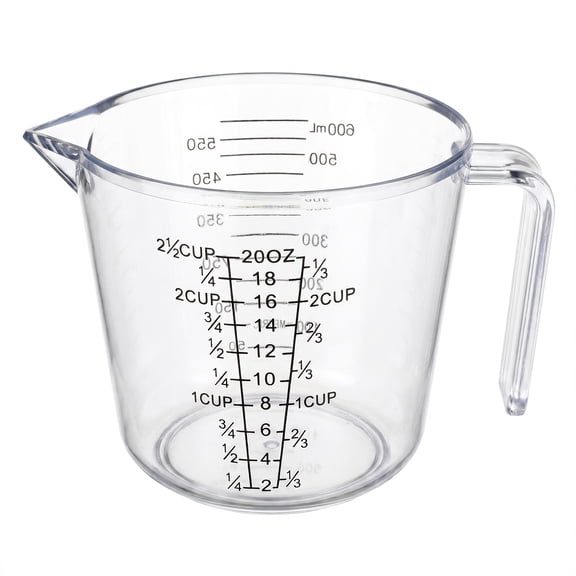 Unique Bargains PS Material Measuring Cup with Clear Marks for Measurement Clear 600ml