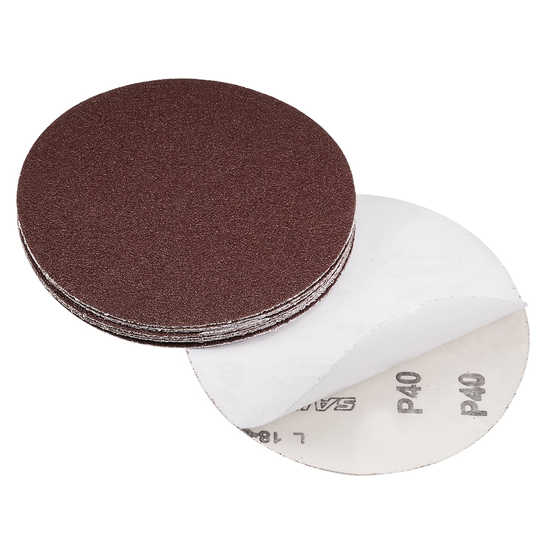12" X-Weight PSA Sanding Discs, 40 Grit - 5 Pack Of Heavy-Duty Cloth Back Discs For Metal, Wood & More