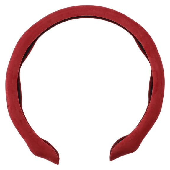Unique Bargains PU Artificial Leather Steering Wheel Cover ABS Car Steering Wheel Protector 14.96" Red 1 Pc