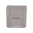 thumbnail image 1 of Unique Bargains PU Leather Car Sun Visor Organizer Glasses Holder and Card Holder Gray, 1 of 7