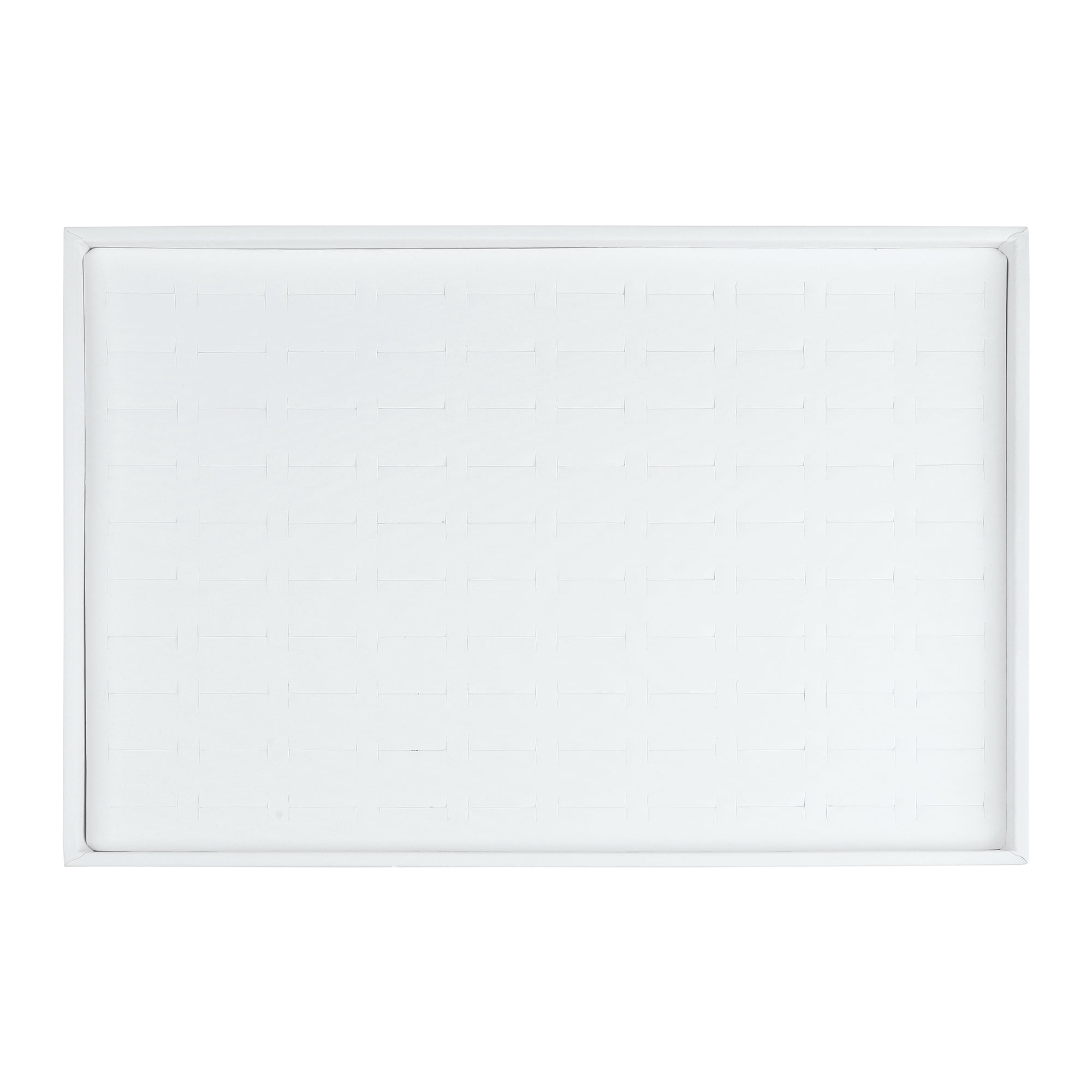Unique Bargains PU Leather Jewelry Boxes Organizer Trays with Removable Divider for Drawer White Ring Tray