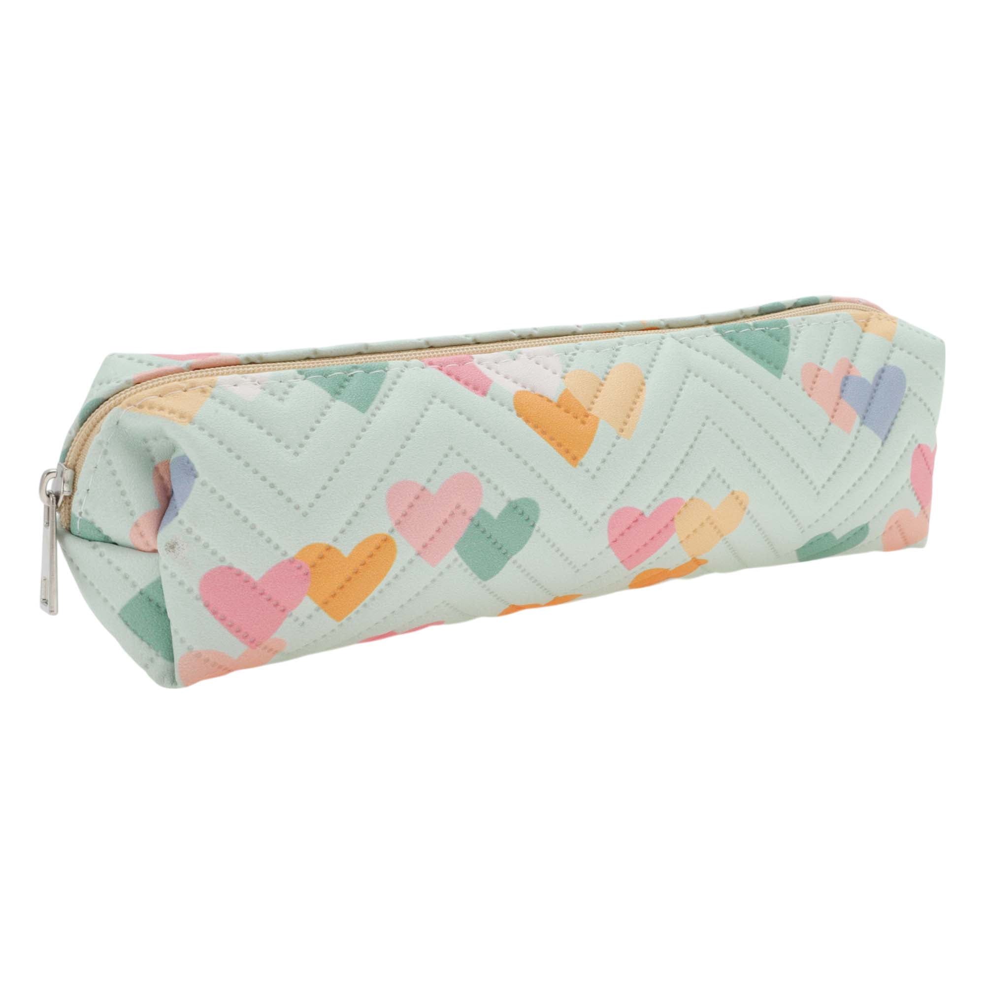 Unique Bargains PU Leather Pencil Case, Compact Pen Pouch, Aesthetic Organizer Green