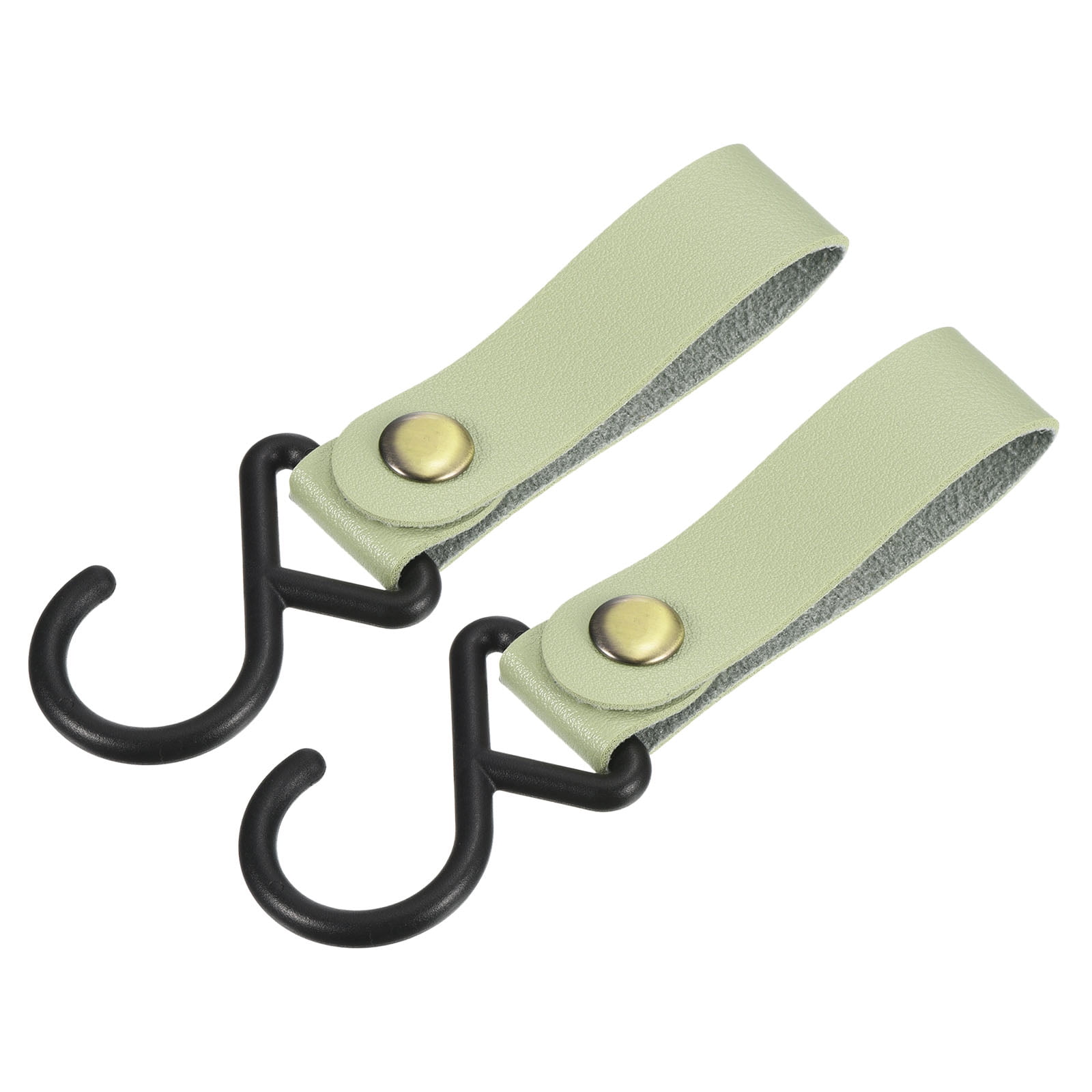 Unique Bargains PU Leather S Shelf Hooks Camping Hook Hanger Plastic Outdoor Green