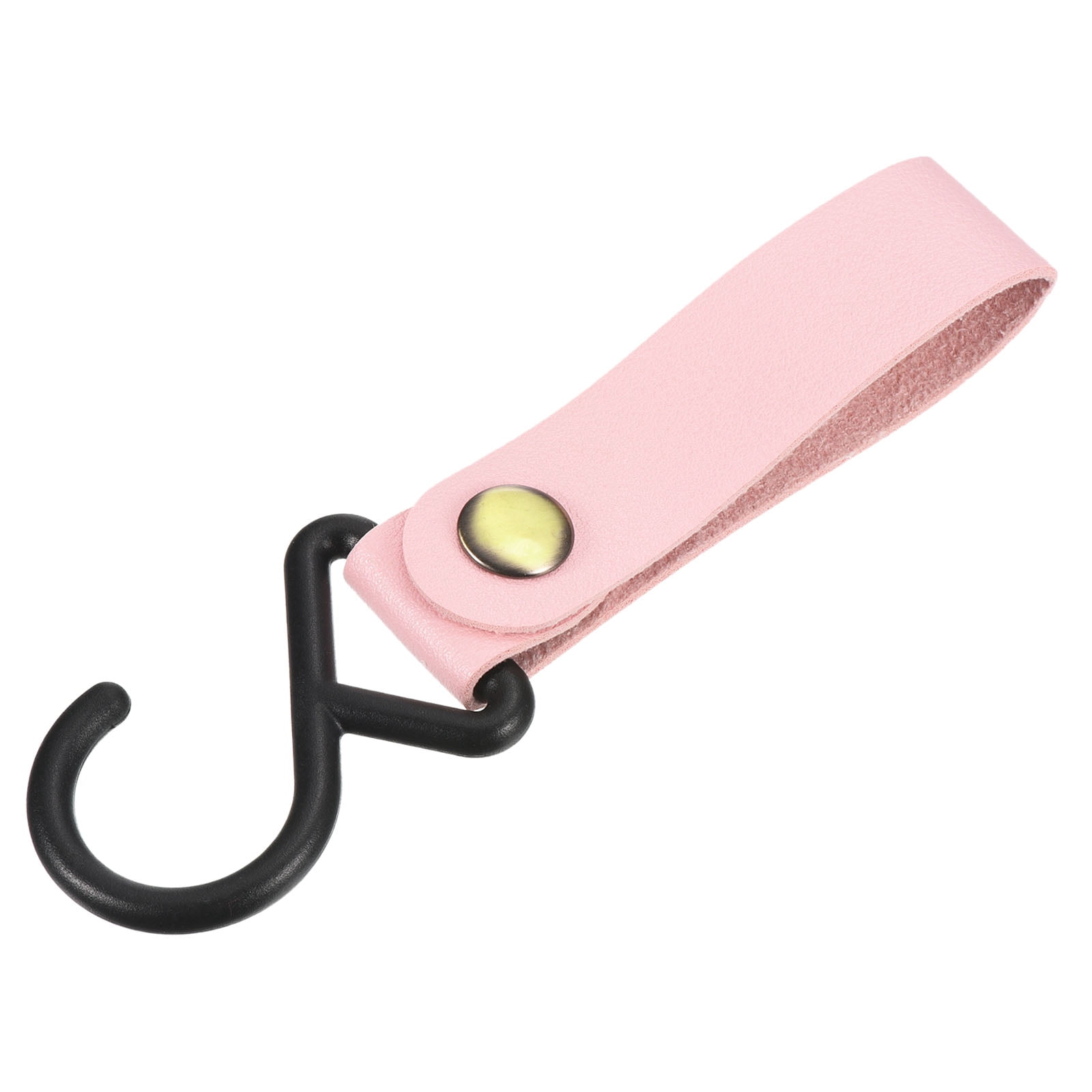 Unique Bargains PU Leather S Shelf Hooks Camping Hook Hanger Plastic Outdoor Pink