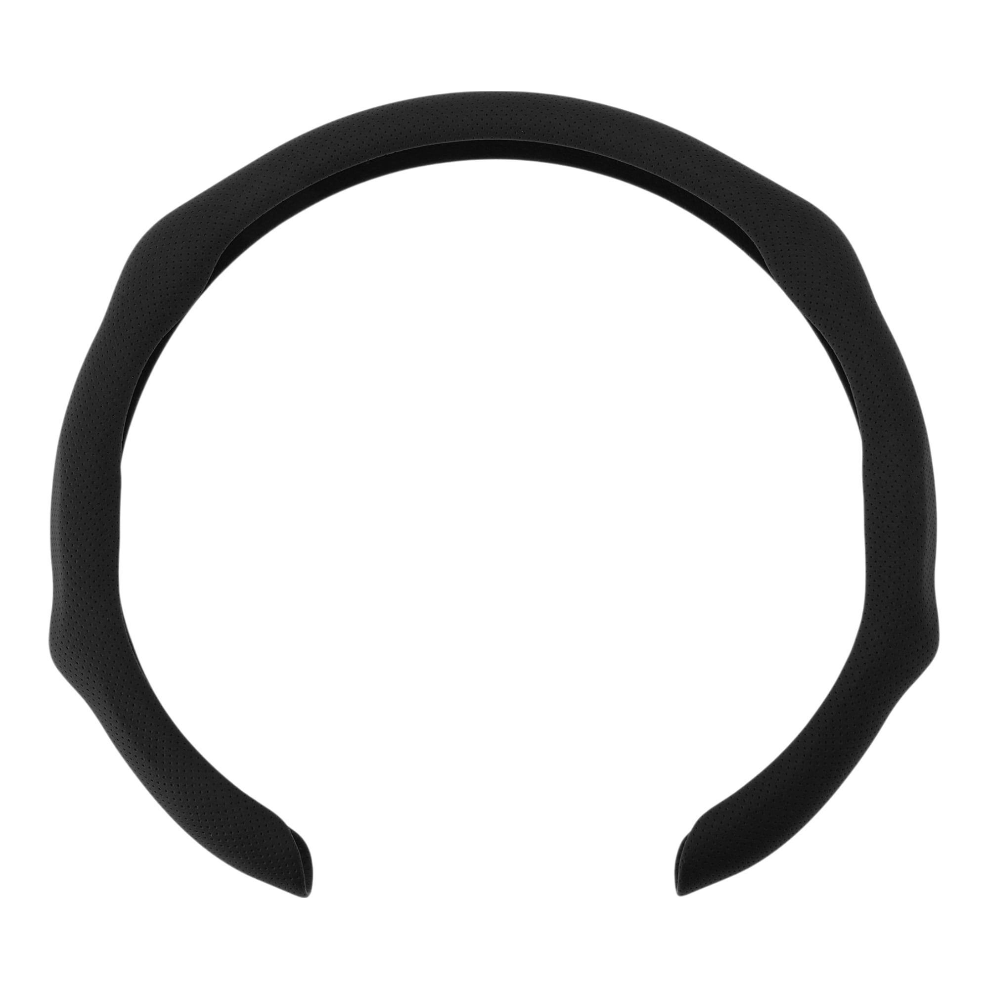 Unique Bargains PU Leather Steering Wheel Cover 14.96" Black