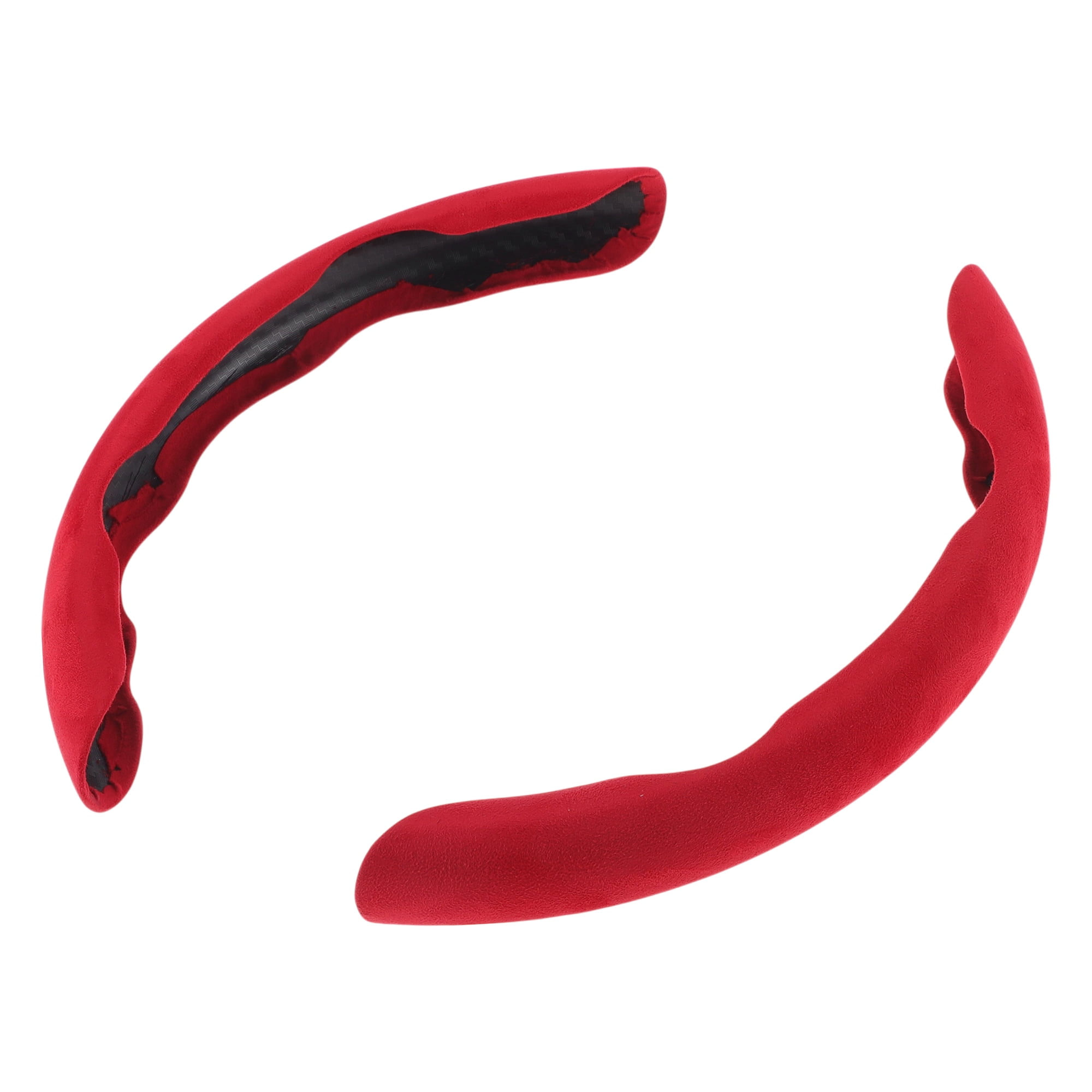 Unique Bargains PU Leather Steering Wheel Cover 1pc Red