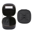 thumbnail image 1 of Unique Bargains PU Leather Travel Jewelry Box with Mirror Black, 1 of 7