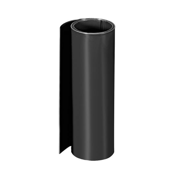 Unique Bargains Heat Shrink Tubes 200mm Flat Width Wrap for Dual Layer 18650 1 Meter Black