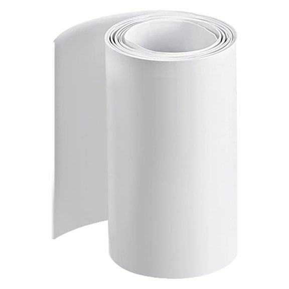 Unique Bargains Heat Shrink Tubes 70mm Flat Width Wrap for Three 18650 5 Meter White