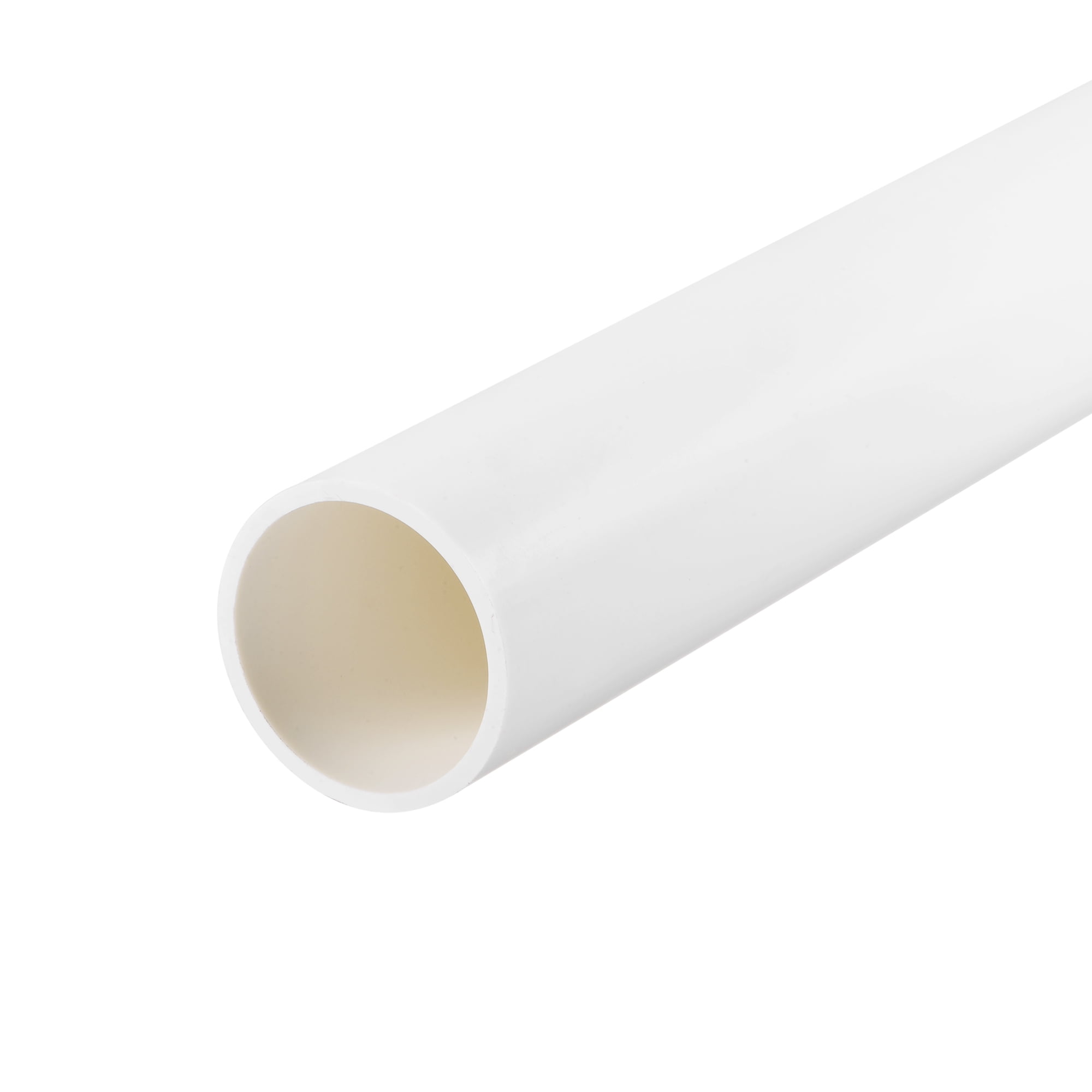 Unique Bargains PVC Rigid Round Pipes High Impact White 1.1 x 1.26"