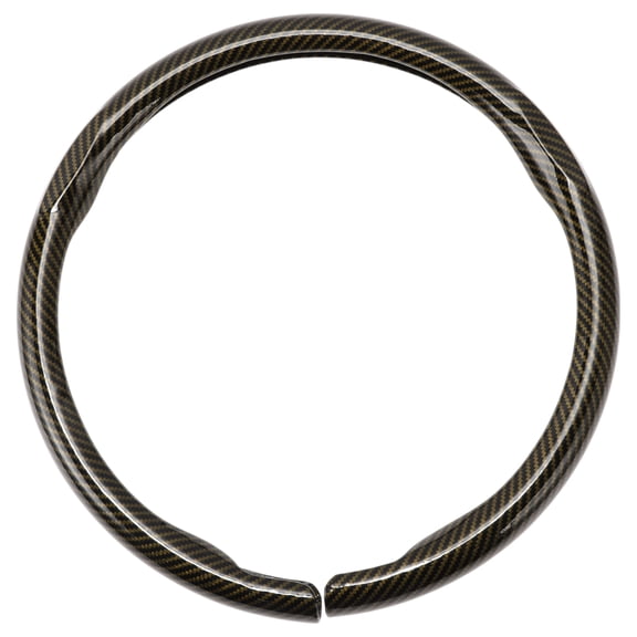 Unique Bargains Steering Wheel Cover Car Steering Wheel Protector 14.96" Gold Tone Carbon Fiber Pattern 1 Pc