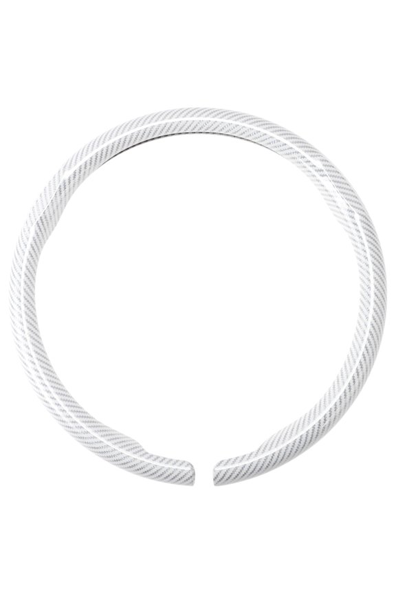 Steering Wheel Cover Car Steering Wheel Protector 14.96" White Carbon Fiber Pattern 1 Pc