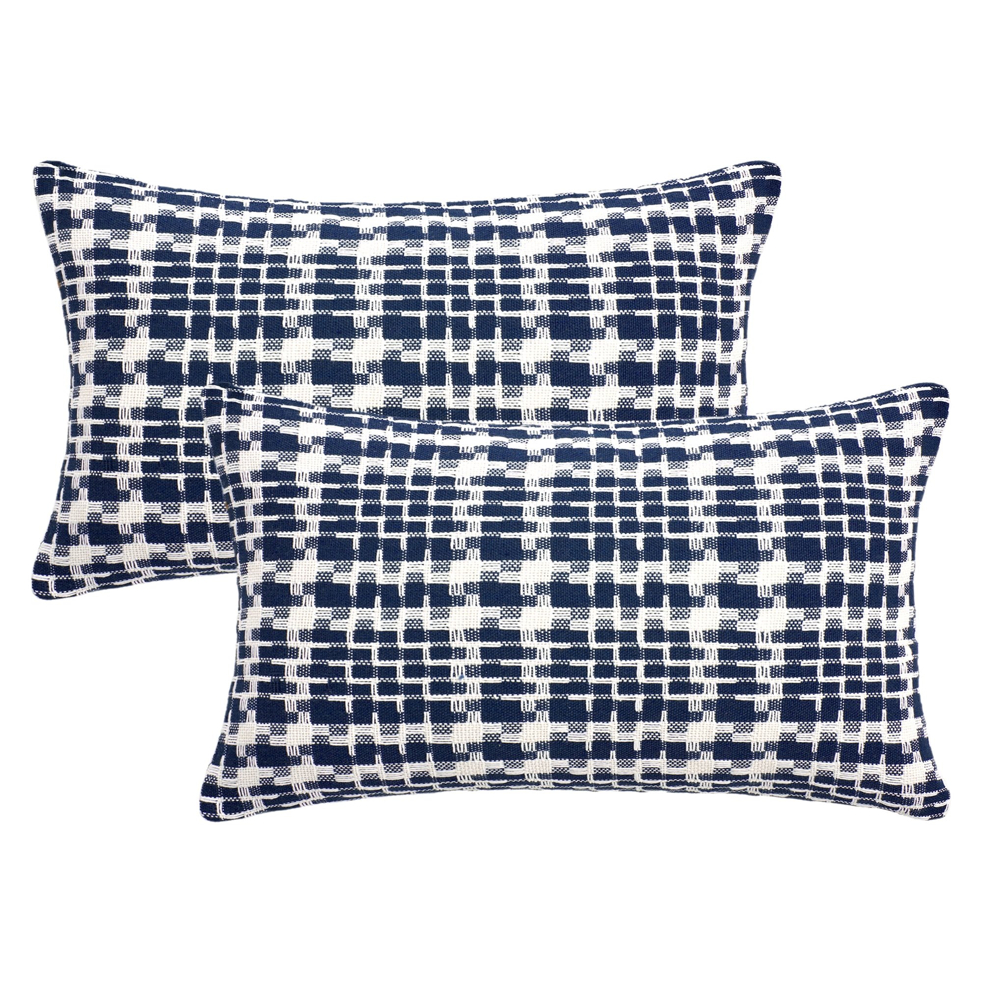 Unique Bargains Pack of 2 Decorative Throw Pillow Covers 20" x 12" Blue