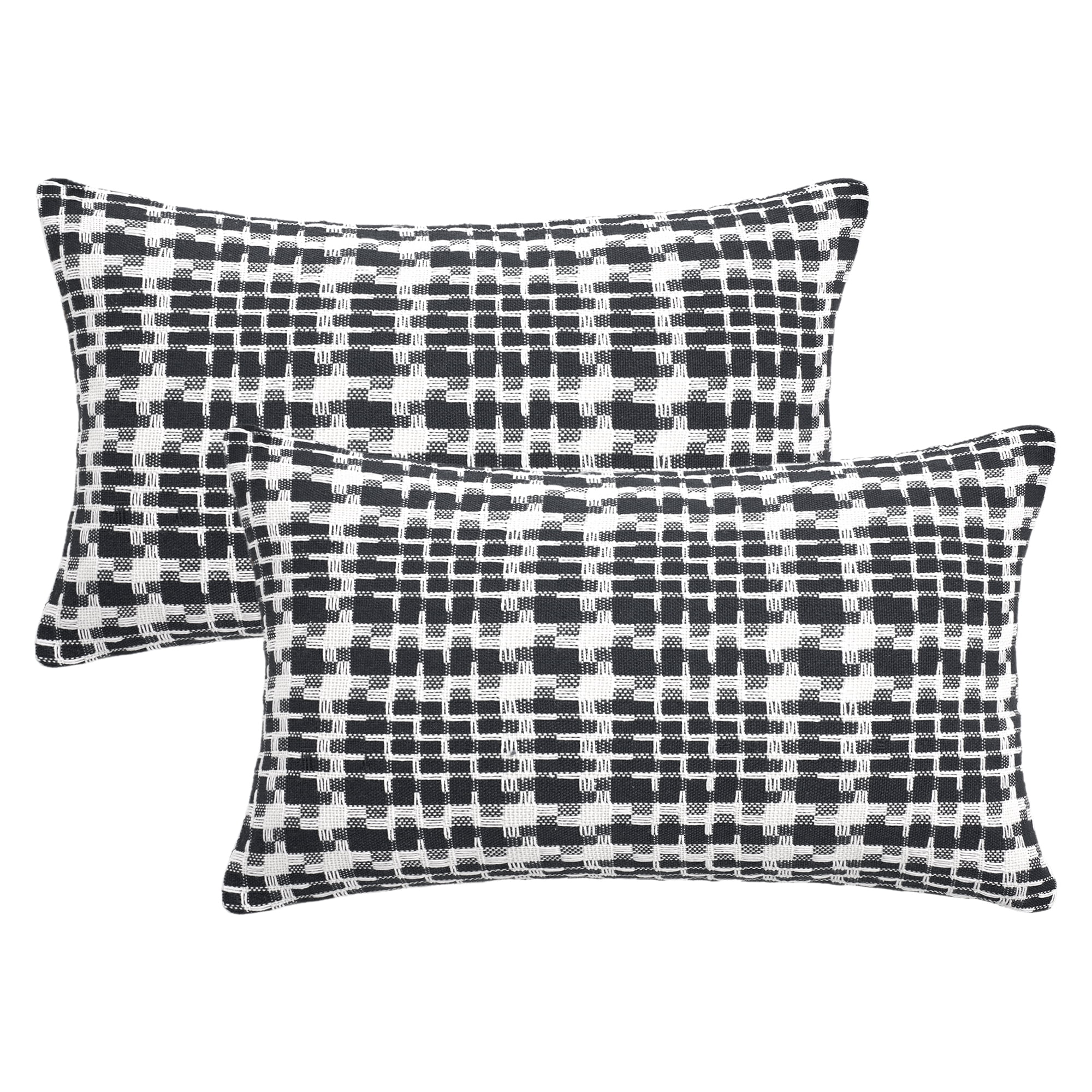 Unique Bargains Pack of 2 Decorative Throw Pillow Covers 20" x 12" Dark Grey