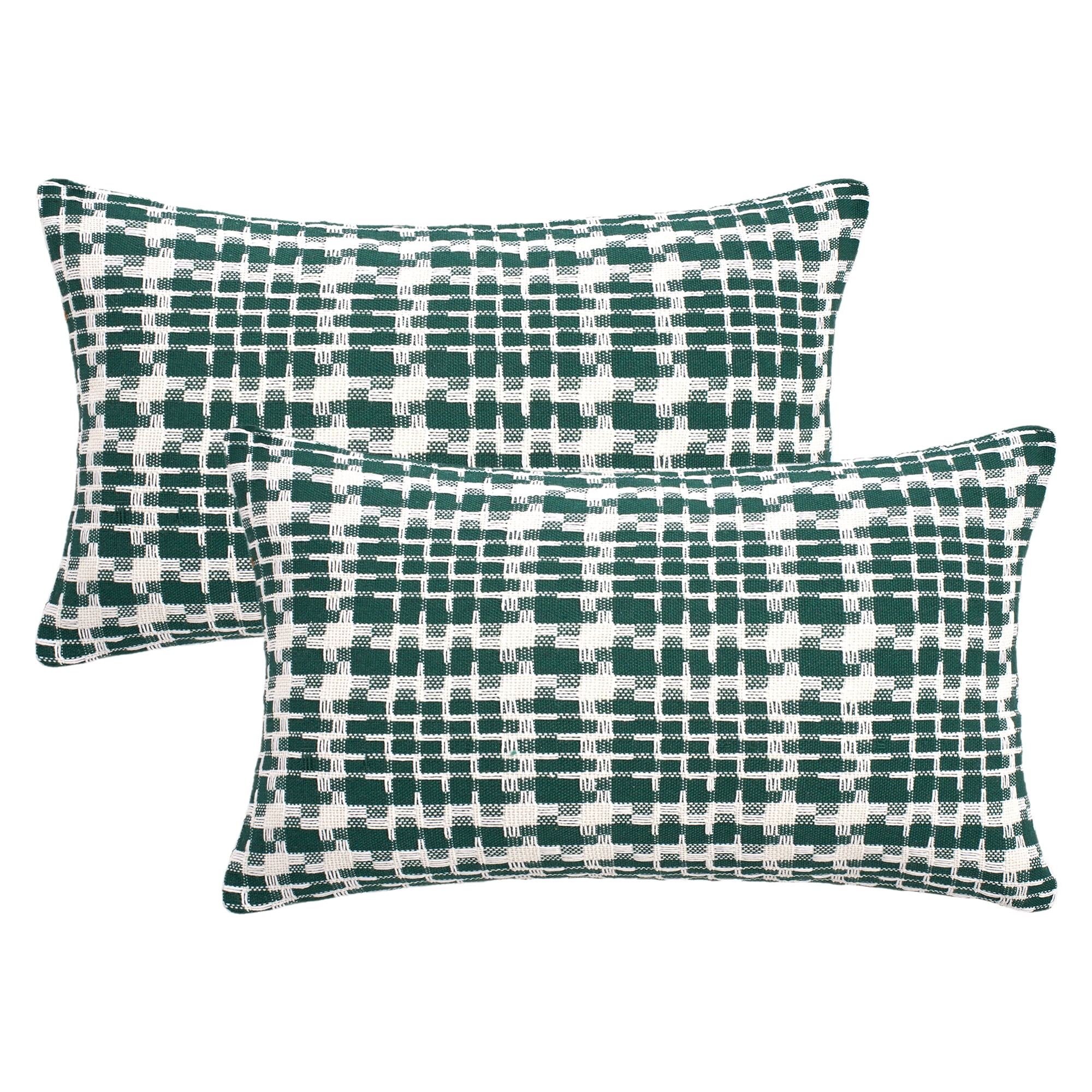 Unique Bargains Pack of 2 Decorative Throw Pillow Covers 20" x 12" Green