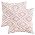 thumbnail image 1 of Unique Bargains Pack of 2 Soft Plush Throw Pillow Covers Pink 18" x 18", 1 of 6