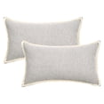 thumbnail image 1 of Unique Bargains Pack of 2 Soft Solid Throw Pillow Covers Cases for Couch 20" x 12" Grey, 1 of 7