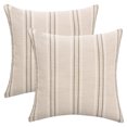 thumbnail image 1 of Unique Bargains Pack of 2 Striped Soft Cozy Cushion Cases Pillow Covers 20" x 20" Grey, 1 of 7