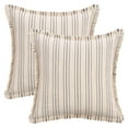 thumbnail image 1 of Unique Bargains Pack of 2 Striped Throw Pillow Covers with Tassel Edge Black, 1 of 6