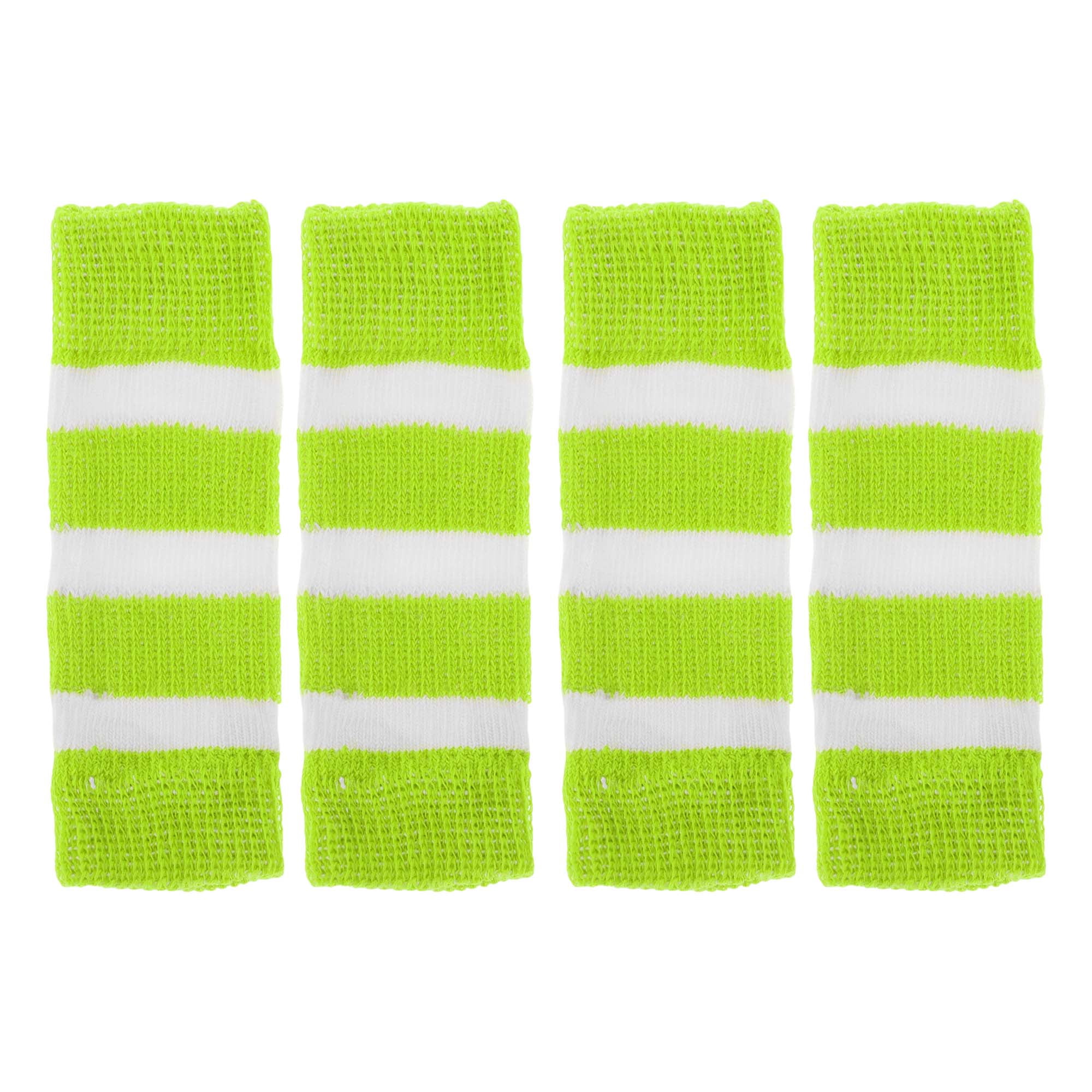 Unique Bargains Pack of 4 Dog Soft Knitted Socks Joint Protection Green White S
