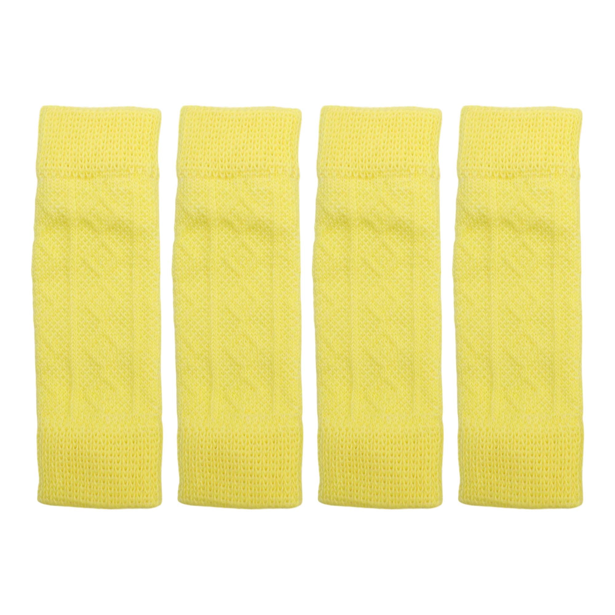 Unique Bargains Pack of 4 Dog Soft Knitted Socks Joint Protection Yellow L