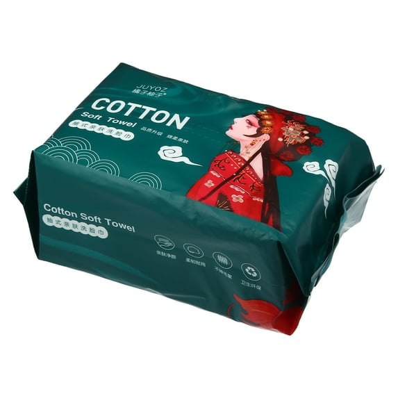 Unique Bargains Pack of 60pcs Disposable Face Towel Tissue Dual-use White 7.87"x5.91"