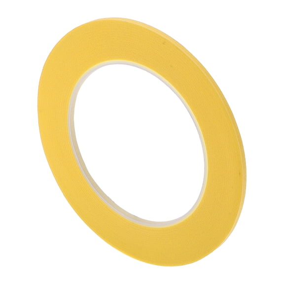 Unique Bargains Painters Tape Easy Removal Masking Master Tape 140U Yellow 0.1 Inches x 52.5 Yards