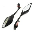 thumbnail image 1 of Unique Bargains Pair 10MM Thread Yellow  Turn Signals Indicator Side Mirrors for Motorcycle, 1 of 5