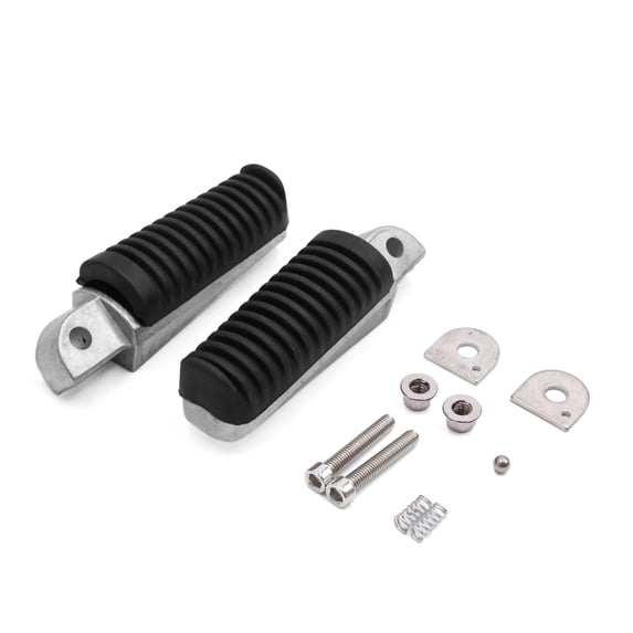Unique Bargains Pair Aluminum Alloy Black Rubber Non-slip Motorcycle Rear Foot Pedal for Yamaha