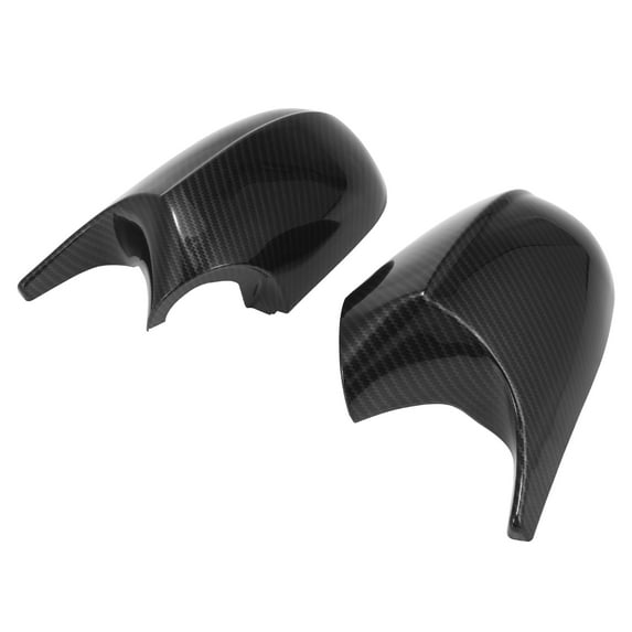 Unique Bargains Pair Car Exterior Rearview Mirror Housing Door Wing Mirror Cover Carbon Fiber Pattern for BMW 3 Series